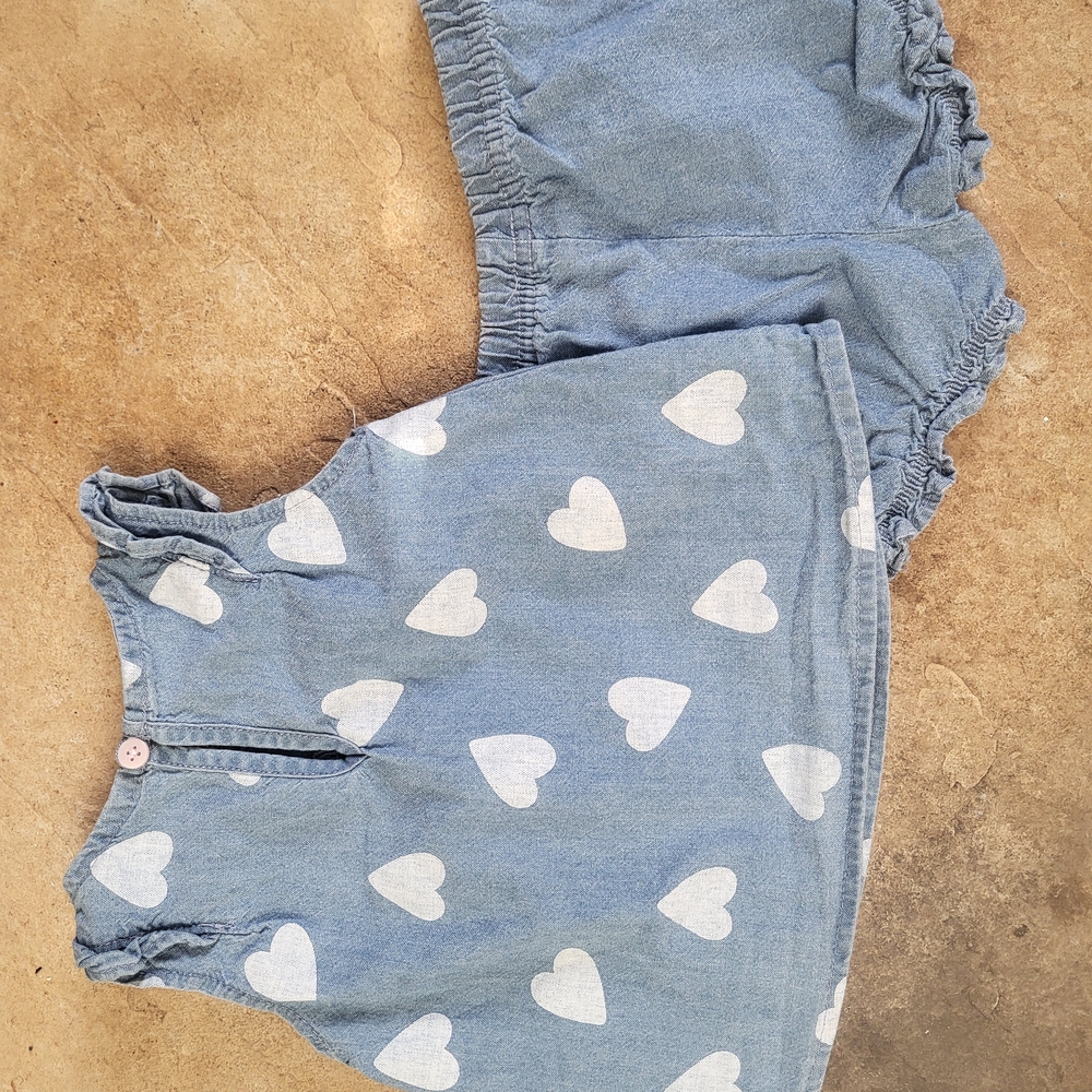 Carter's Blue Baby Dress with White Hearts - Picture 5 of 5